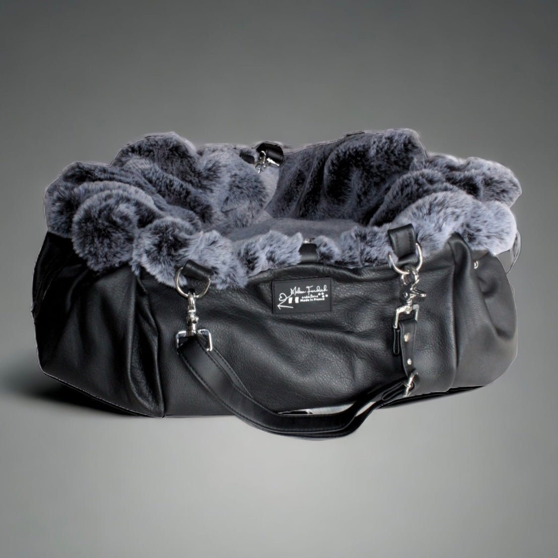 Sac de transport pour chien Stella en cuir grainé