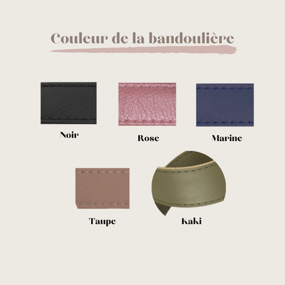 Bandoulière en cuir vegan personnalisée