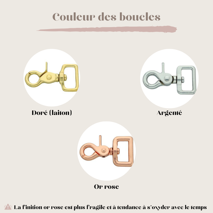 Bandoulière en cuir vegan personnalisée