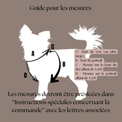 Harnais sur mesure en velours