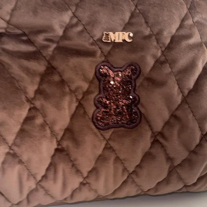 Sac de transport pour chien Stella en velours chocolat