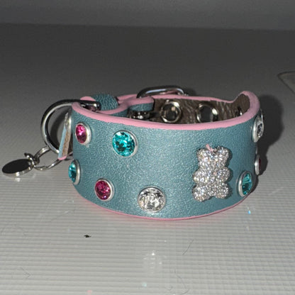 Collier en cuir personnalisé avec cristaux Swarovski