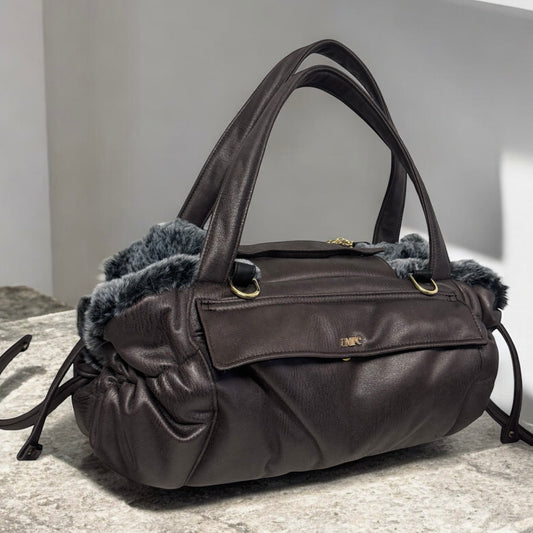Sac de transport pour chien Stella hiver noir maronné