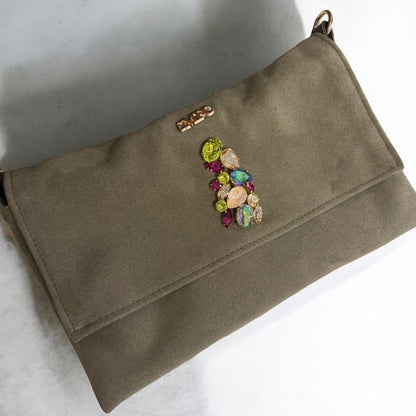 Sac de transport pour chien Stella en cuir nubuck kaki