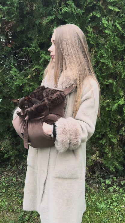 Sac de transport pour chien ventral personnalisé